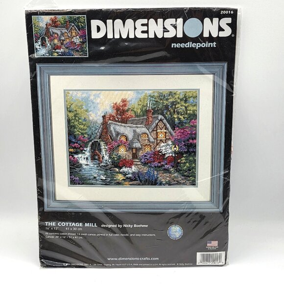 Dimensions Needlepoint Kit 2004 The Cottage Mill New Unopen Package 20016 - Picture 1 of 5